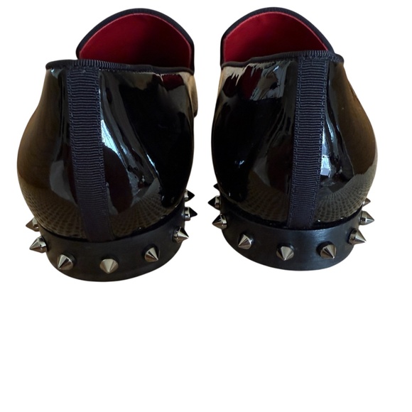 Christian Louboutin Marquees Flat Black Patent Leather Dress Loafer Shoe sz 44.5 - Picture 8 of 15